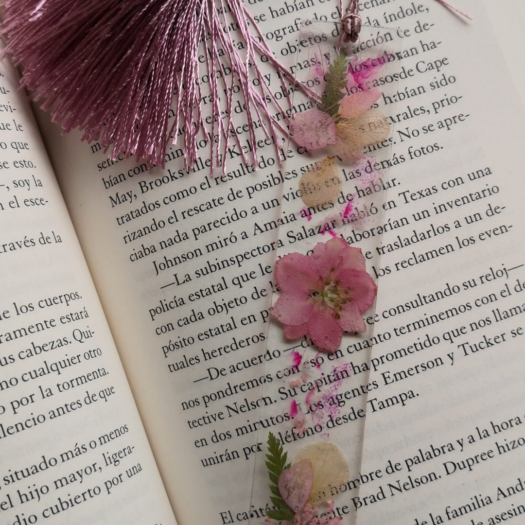 MARCAPAGINAS RESINA  ROSA